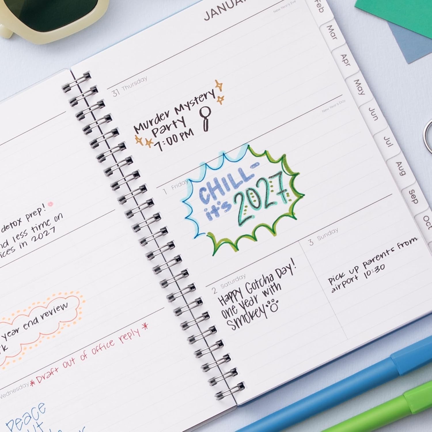 Blue Sky 2027 Weekly and Monthly Planner Calendar, January 2027 – December 20…