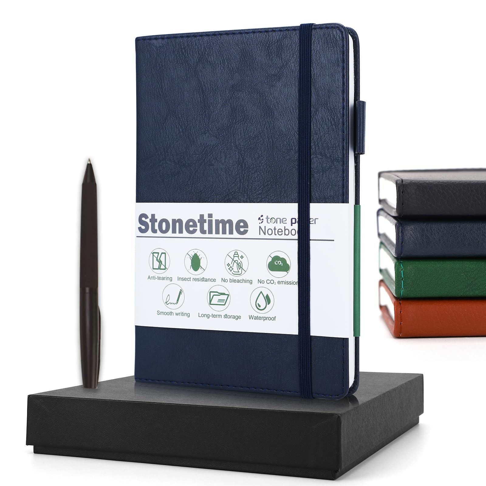 Stone Paper Notebook for Women Men, Waterproof Notebook Hardcover Executive J…