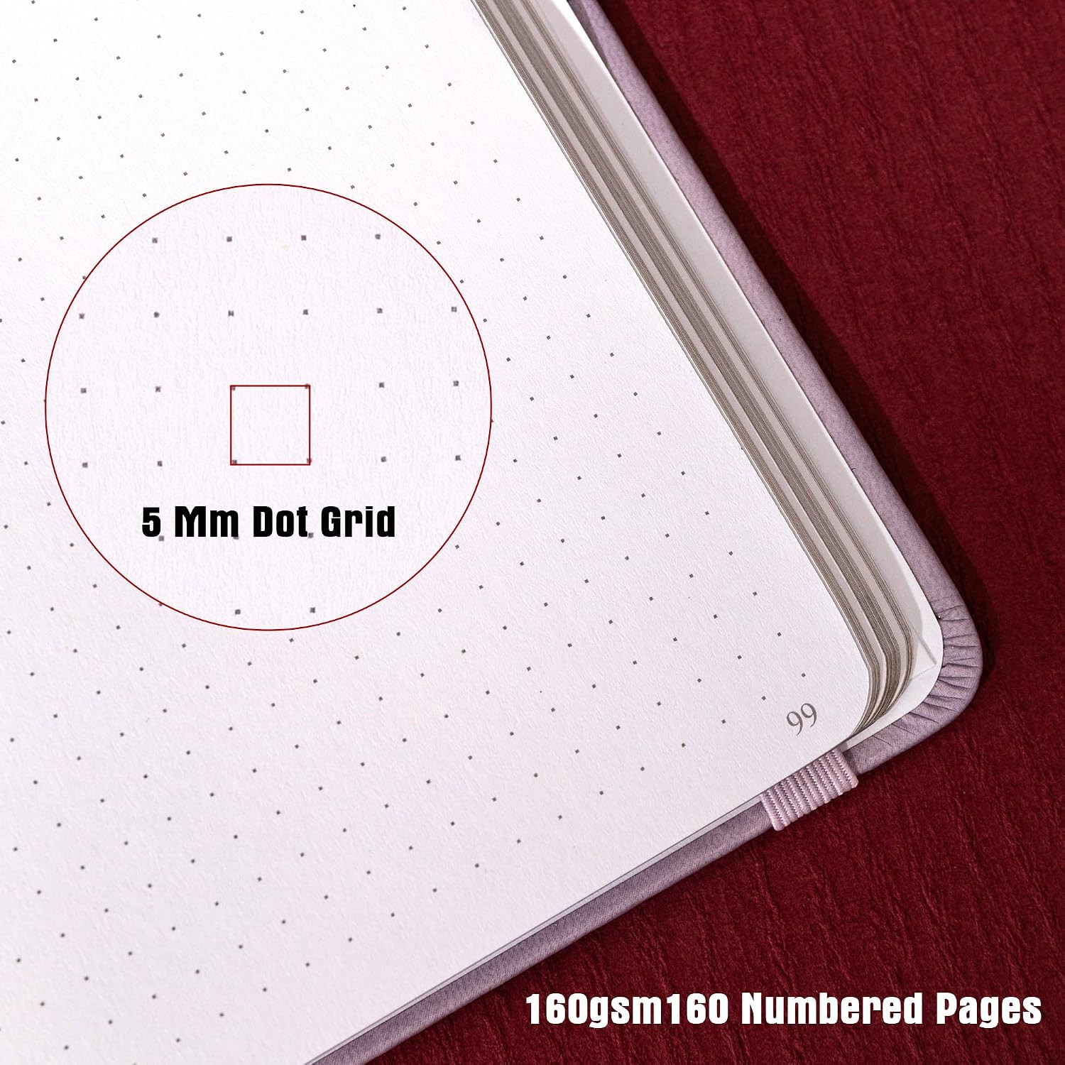 Square Dotted Journal, Cute Cat Journal for Women Girls, Dot Notebook with Prett
