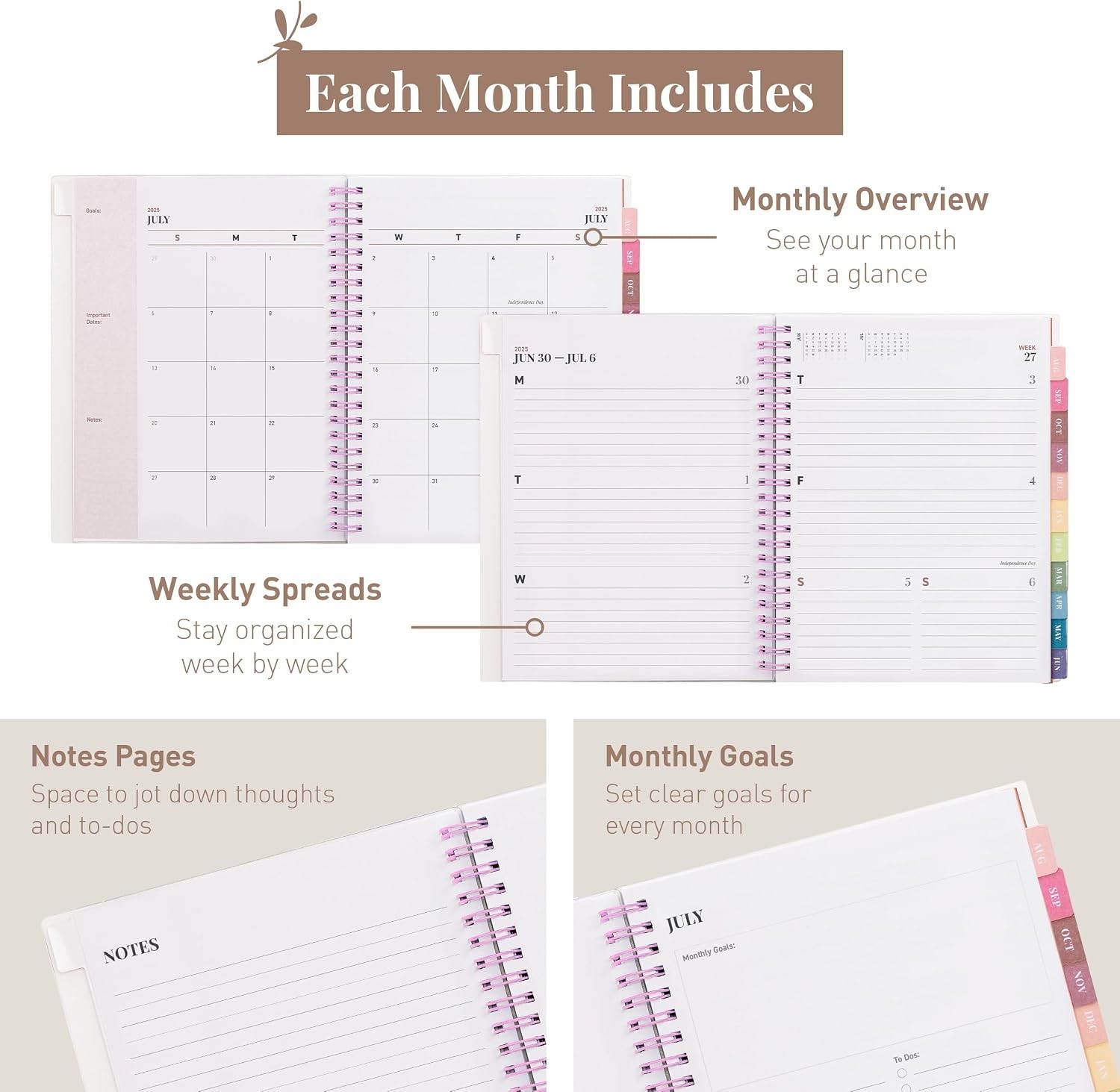Rileys Academic Planner 2025-2026, Daily, Weekly & Monthly Planner, July 2025…