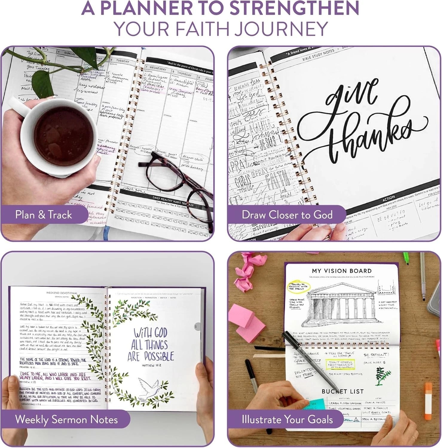 Christian Planner 2026: Vision Board, Habit Tracker, Quality, Devotional