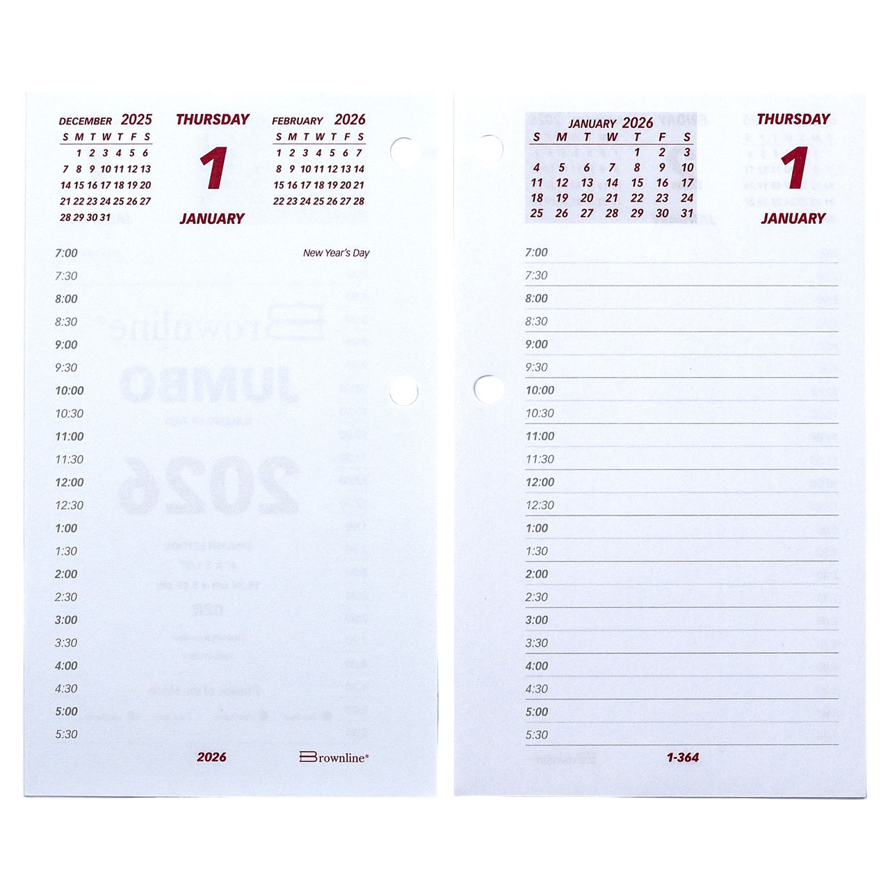 2024 Brownline C2R Jumbo Calendar Home Office Calendars Pad Refill 6″ x 3-1/2″