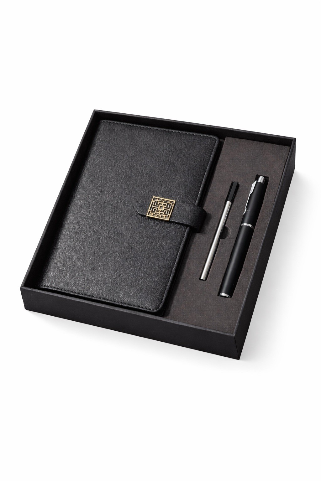 Faux Leather Blank Journal and Pen Gift Set, Assorted Colors