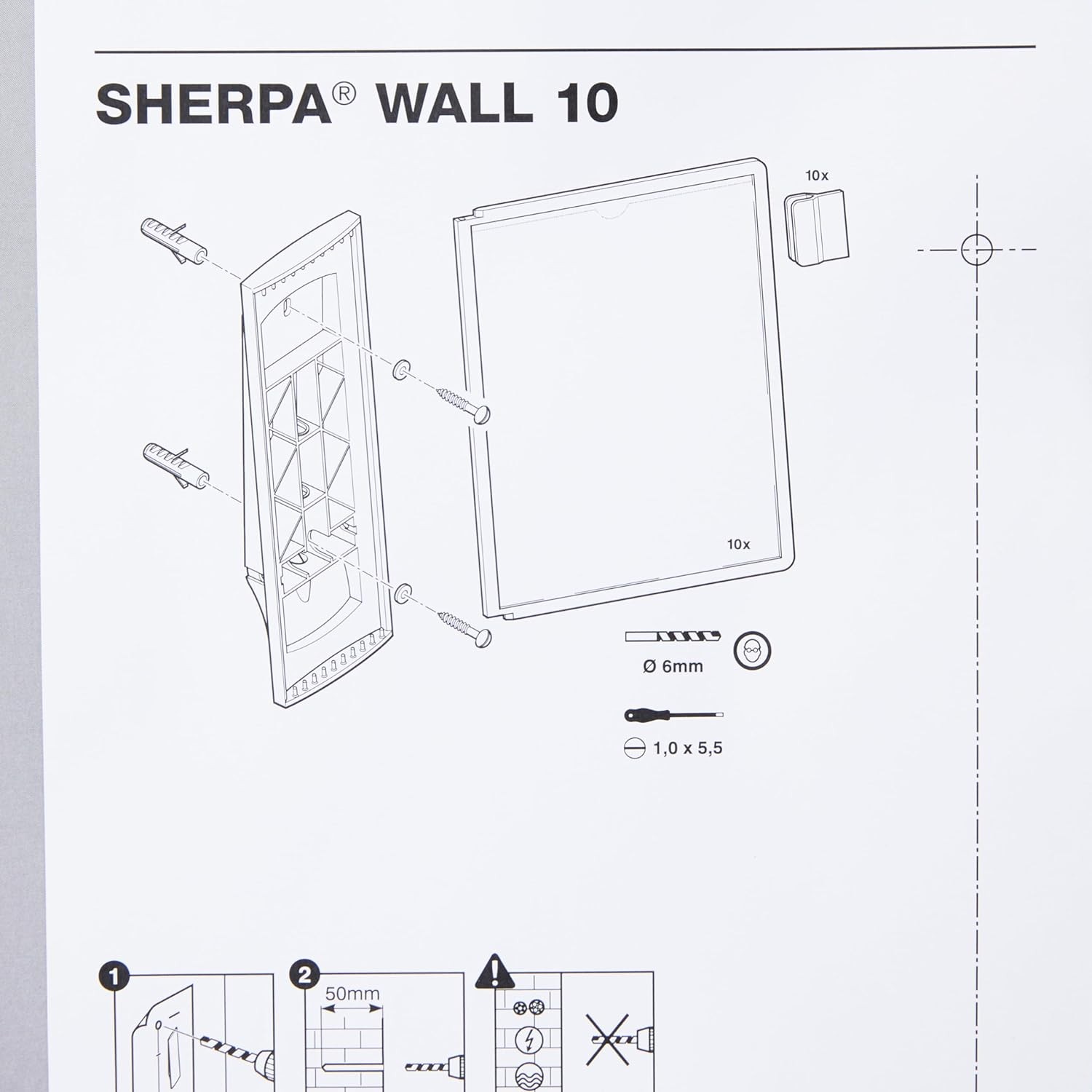 Durable SHERPA Display Panel Wall Unit 10 Panels in Assorted Colours Ideal f