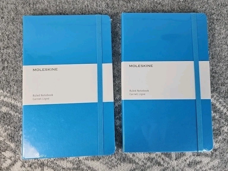 Moleskine Classic Ruled Notebook Large Blue Hard Cover, 5×8.25 Inches
