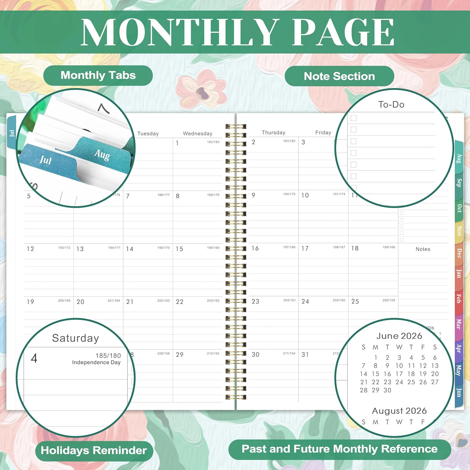 2026-2027 Planner – From JUL 2026 to JUN 2027, 9″ x 11″, Weekly and Monthly Cale