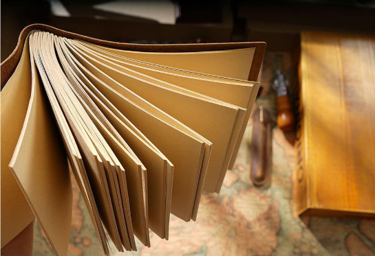 B6 Writing notes Notebook sketchbook Diary Notepad handmade leather green Q305