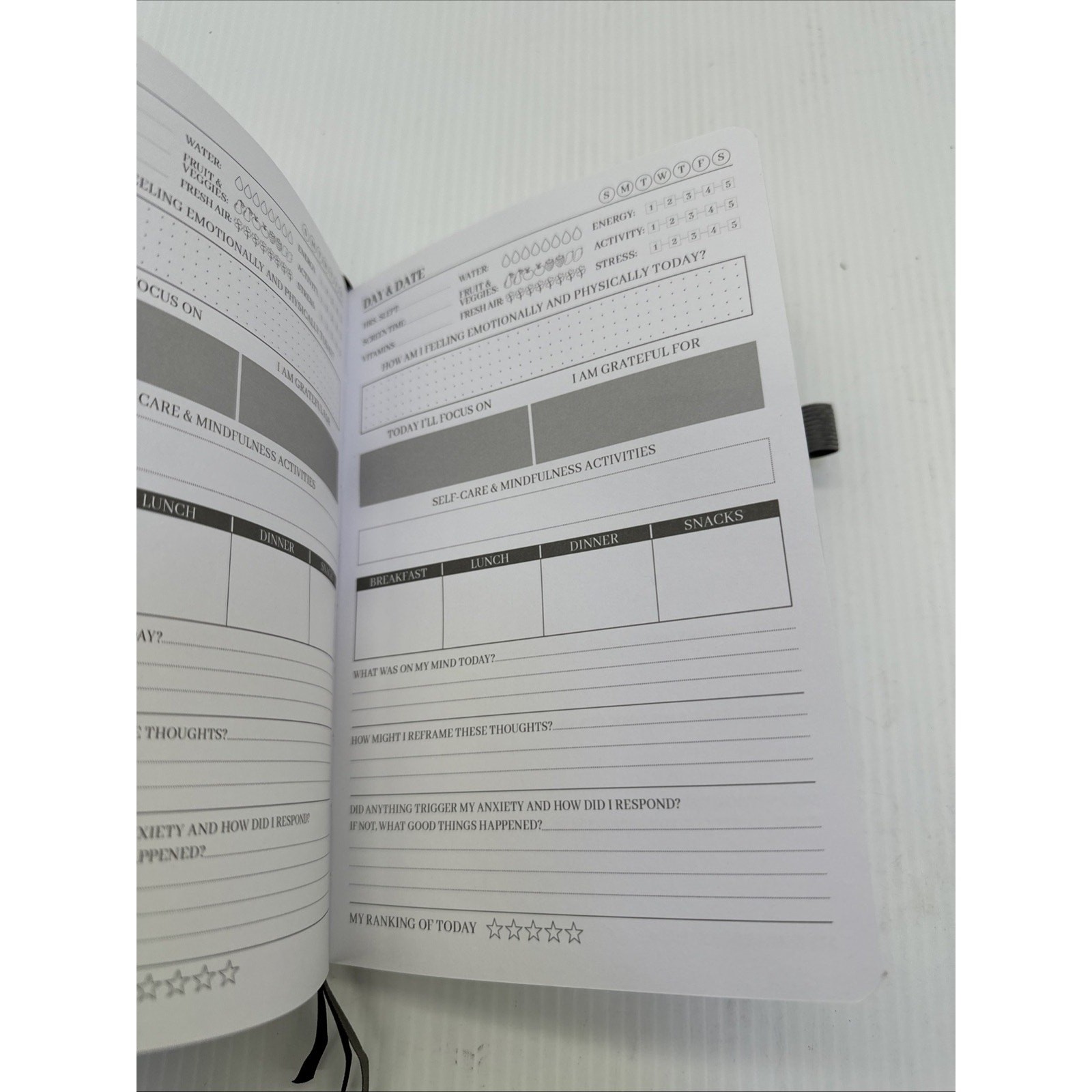 SIMSIMY Mental Health Journal , Gray Leather Bound Book {135}