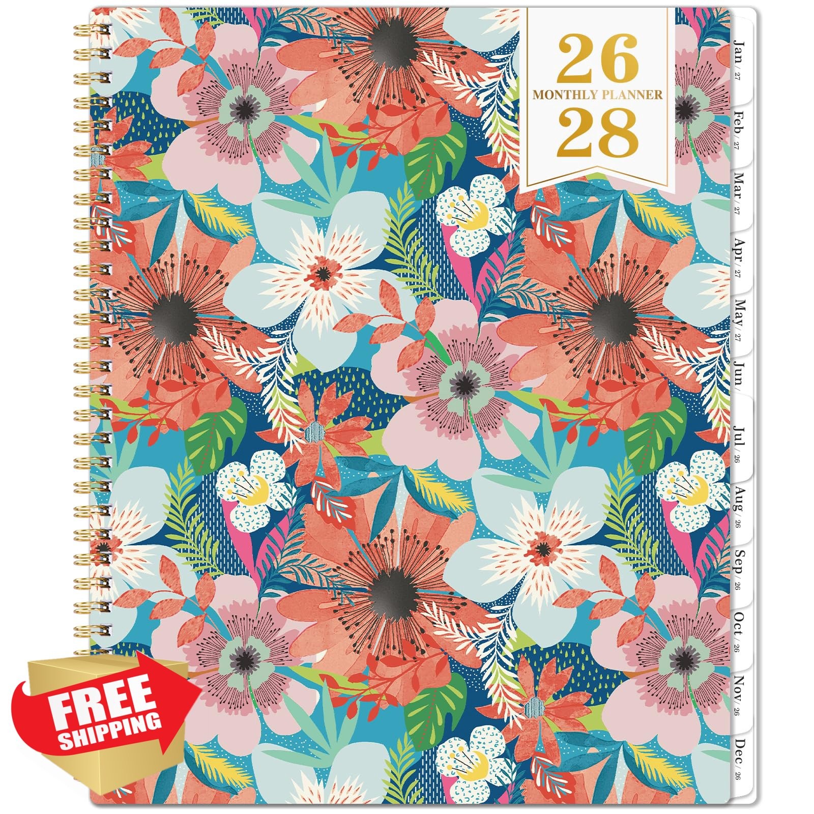 Artfan Planner 2026-2028 Floral Tabs
