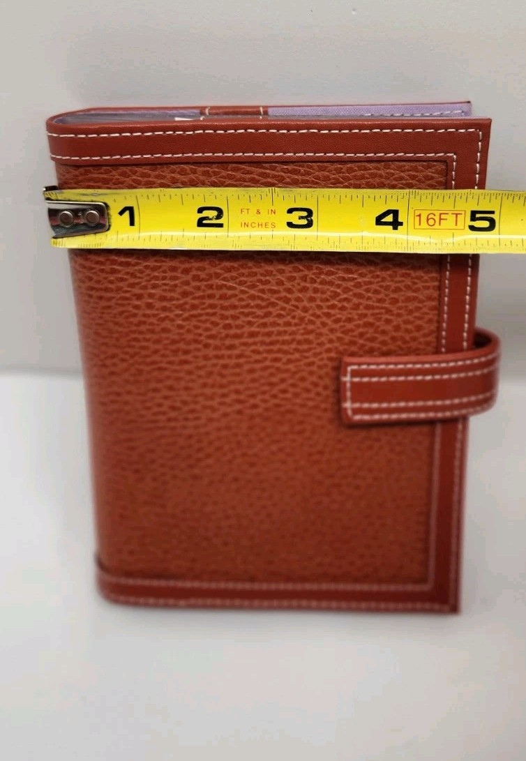 Clutch FRANKLIN COVEY Orange LEATHER Photo Album *Matches Planner/Binder*Purple