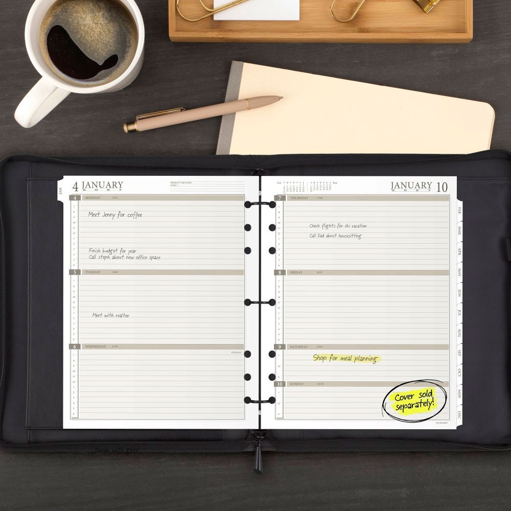 2026 At-A-Glance 491-285 Weekly Planner Refill, Size 5, 8-1/2 x11″