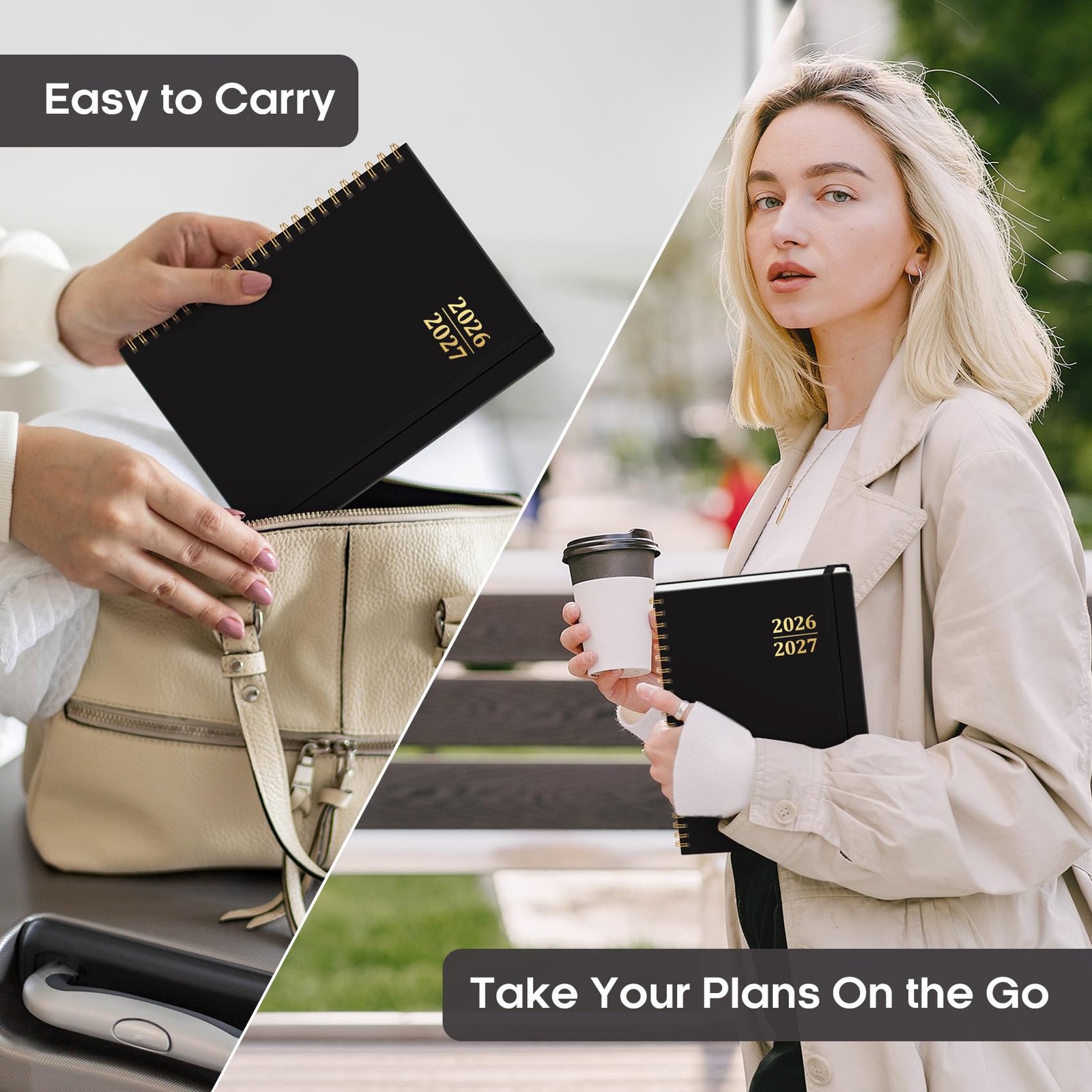 Academic Planner 2026-2027, Weekly and Monthly (6.4″x8.5″) A5, A.Black