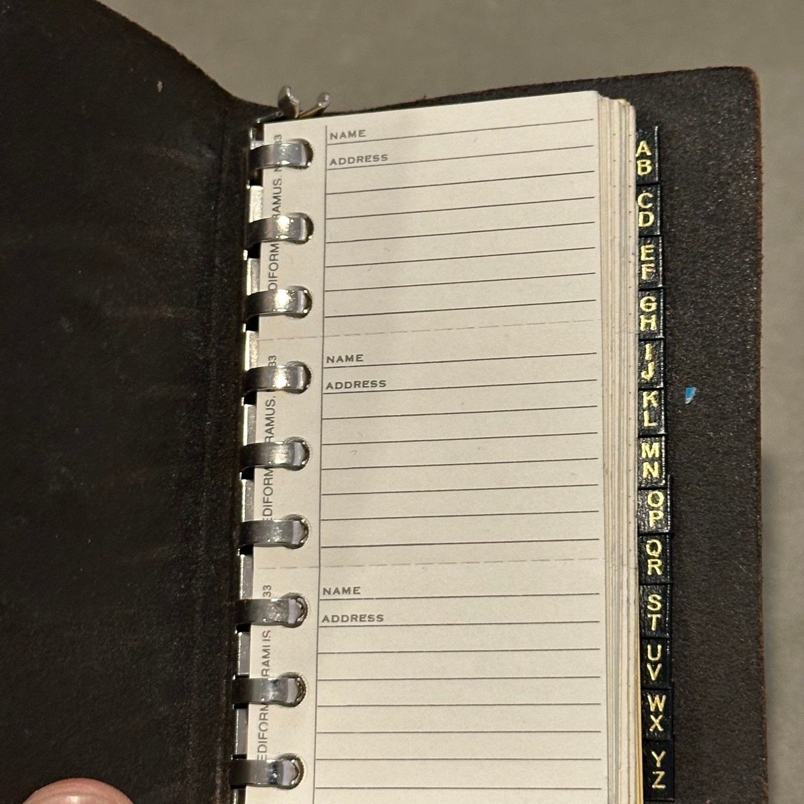 Vintage Tooled Leather Pocket Address Book Purple Poppy Floral Hand Crafted 5.5″