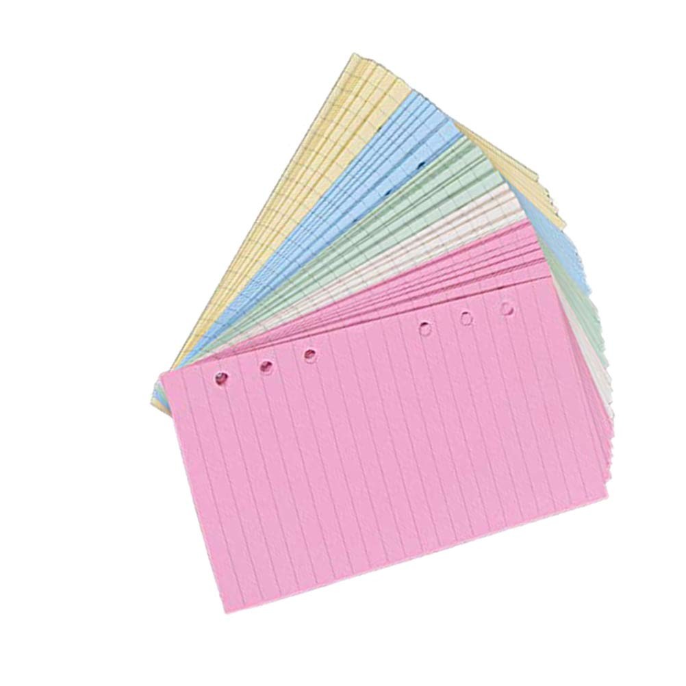 A6 Colorful 6-Hole Loose Leaf Paper Refills 50 17.2*9.5cm, Assorted Color