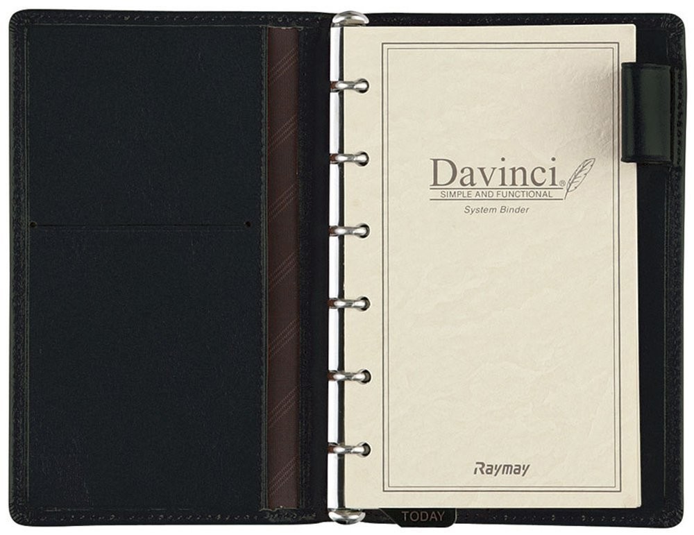 Raymay Fujii System Notebook Da Vinci Standard Pocket Black JDP3009B