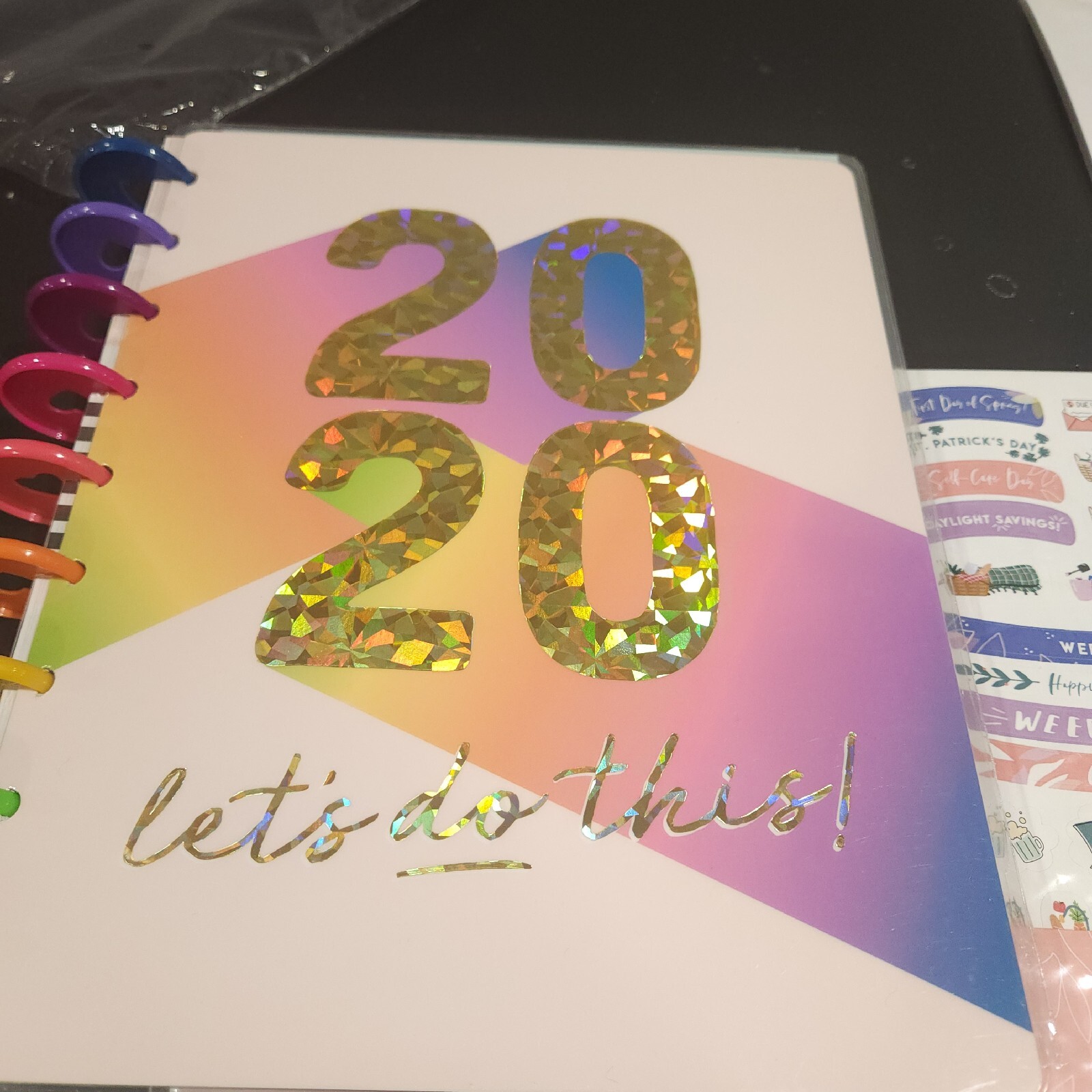The Happy Planner LET’S DO THIS 2020 STICKERS RAINBOW HEART NEW OPEN PAC