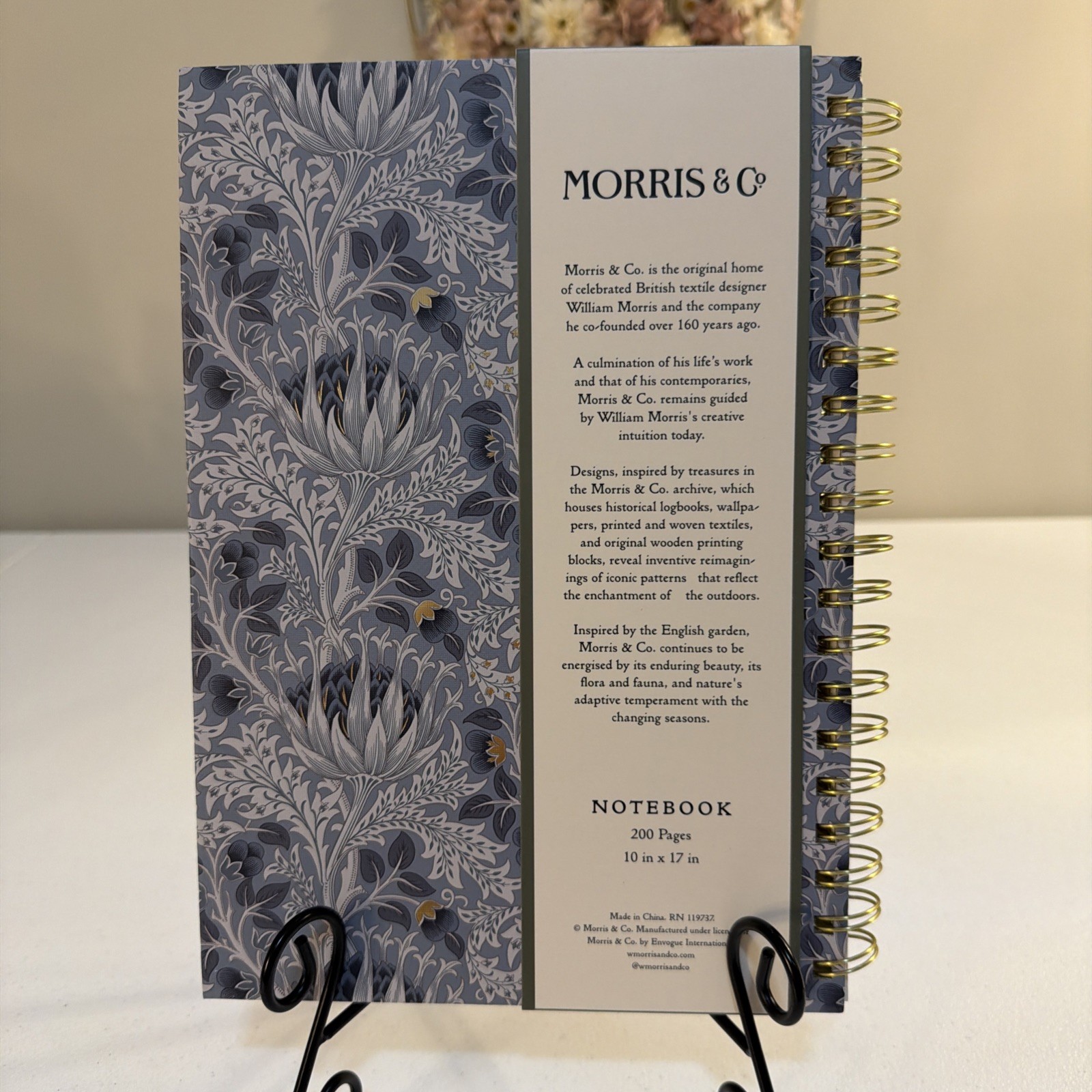 Morris & Co. Artichoke Spiral Notebook 10 X 7 “ 200 Lined Pages. New, Sealed.