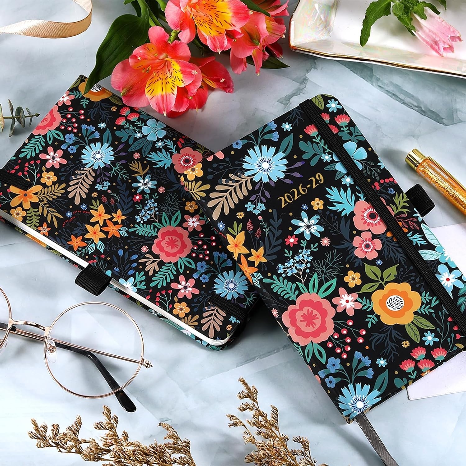 Versatile Monthly Organizer 2026-2029 with Pen Holder & Holiday Highlights