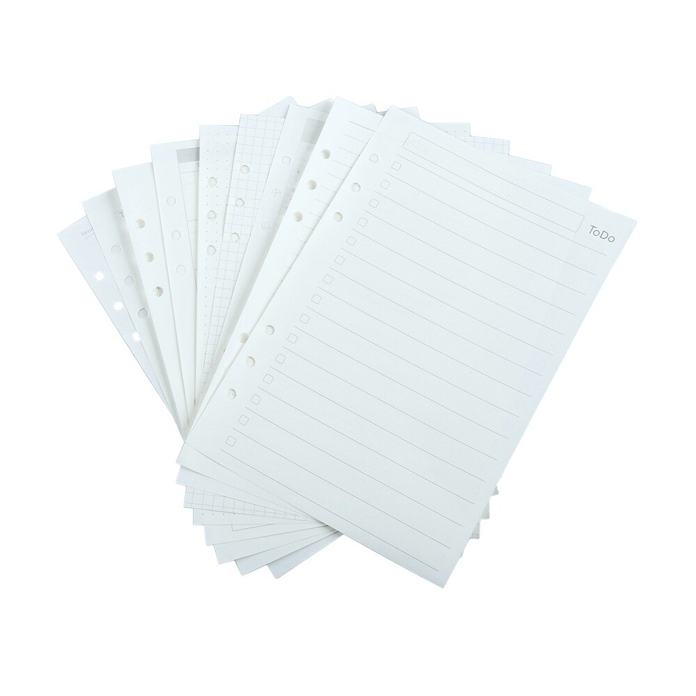 1 Copy Binder Notebook Paper A5 Refill Paper Loose Leaf 45 Pages 21x14cm 9 Type