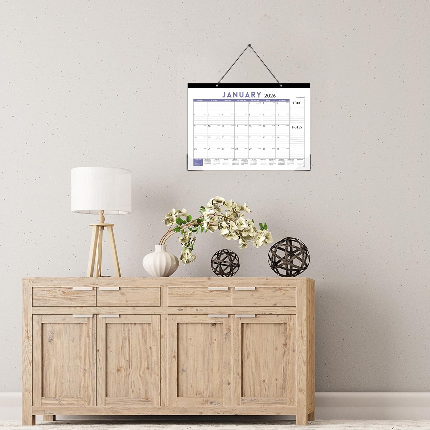 2026 Desk Calendar, 17″ x 12″ Calendar 2026, JAN x 12″, Colorful