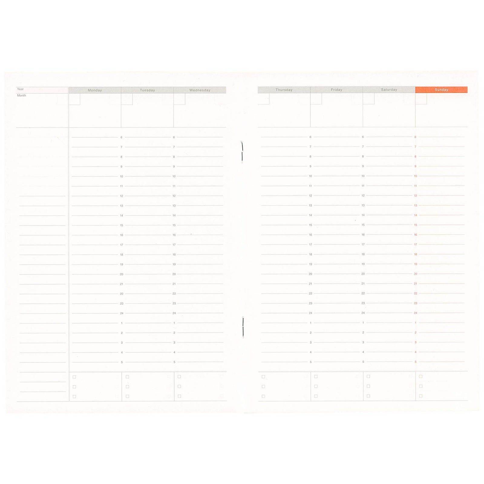 A5 Function Notebook Weekly Planner Vertical Type LDNT