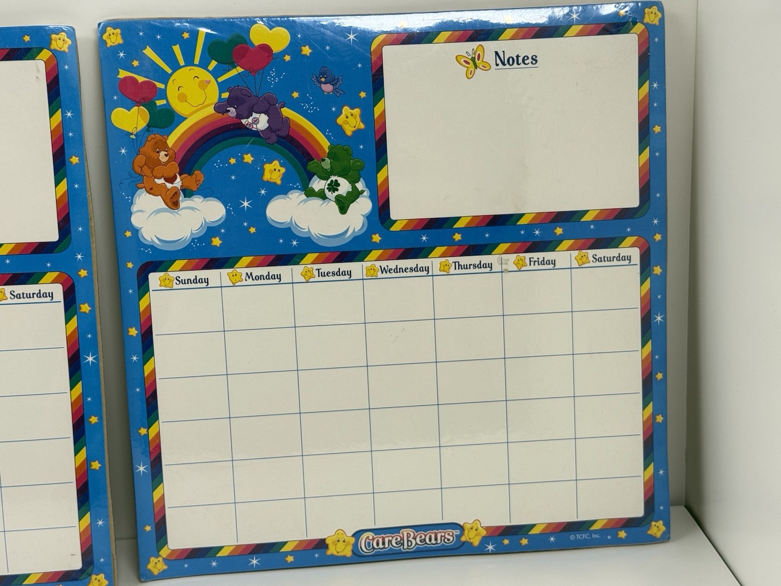 Vintage Care Bears Dry Erase Board x 2 -Calendar Planner w/ Marker – New Sealed