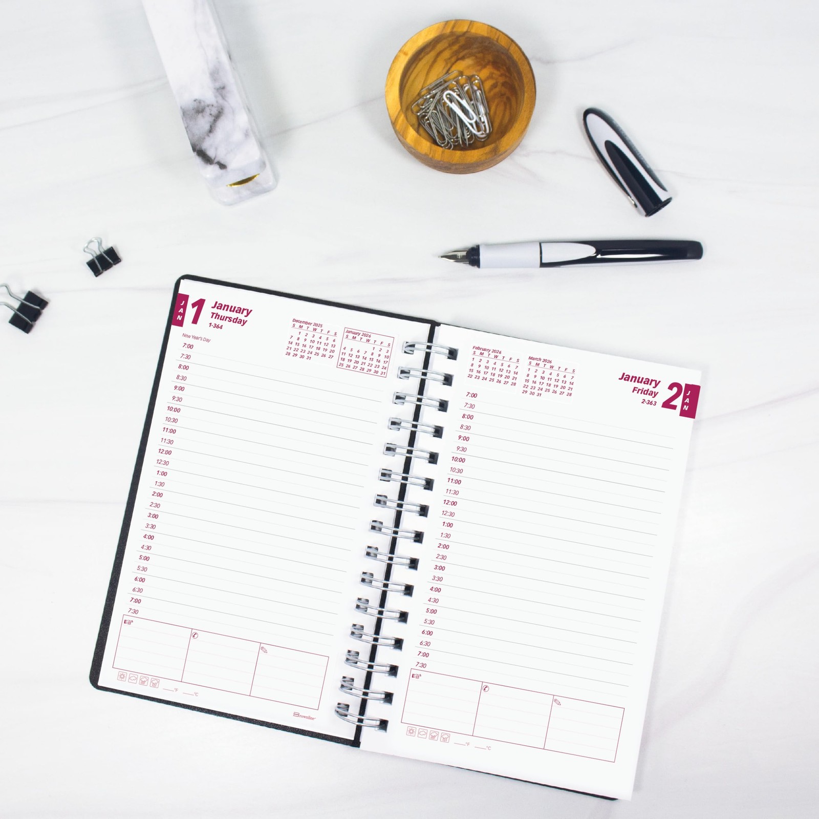 ® 2026 DuraFlex Daily/Monthly Planner, Appointment Book, 12 Months, January t…