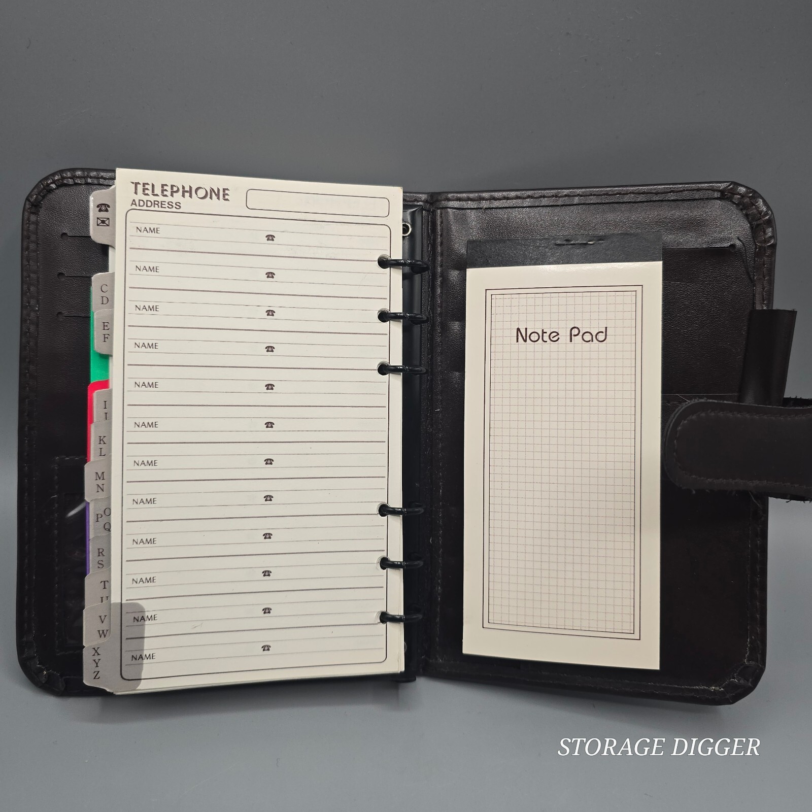 Vintage Fortune Day Timer Planner Day Runner Organizer Vinyl 7.25″ x 4.75″