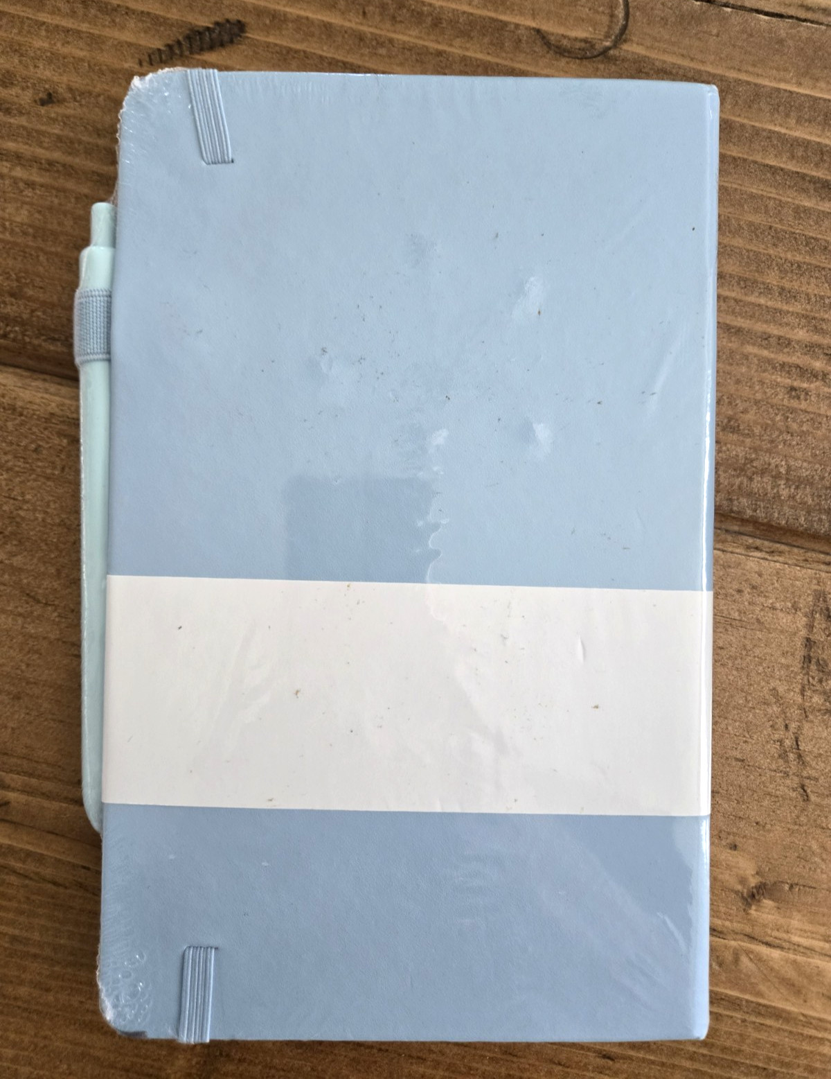 Feela Classic Ruled A5 Notebook Blue Pen Elastic Closure Inner Pocket Bookmark