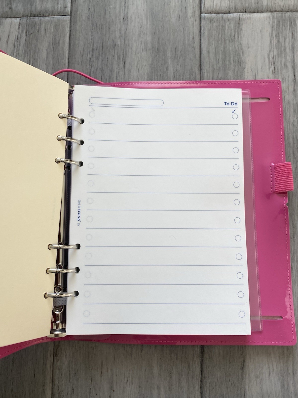 Filofax Domino Patent Organizer planner hot pink barely used