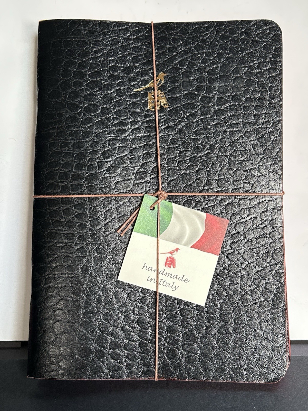 Journaling Bieffe Journal/Notebook Made in ITALY 3 Black Faux Leather Lined