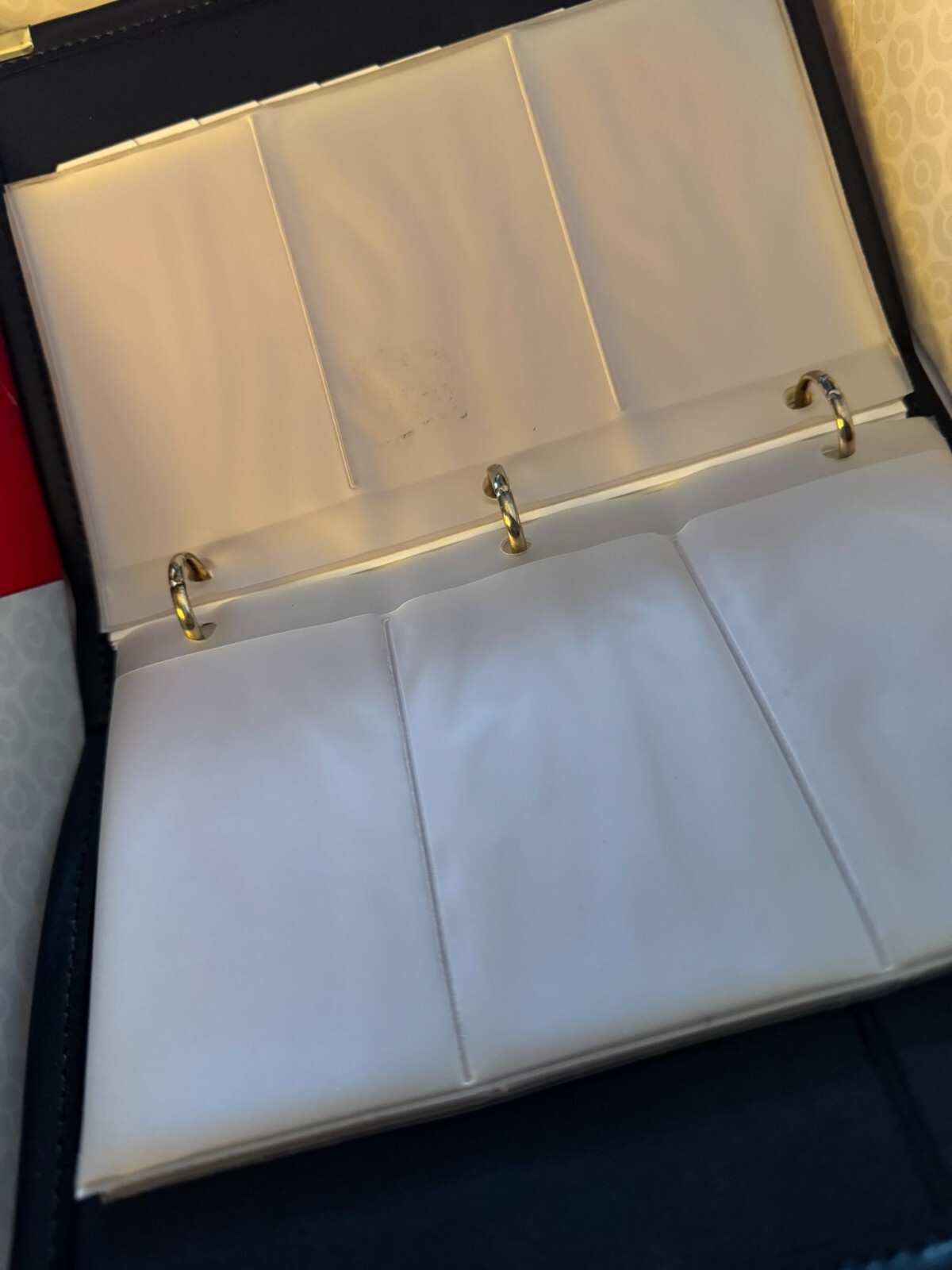 Vintage Hazel Faux Leather Folder Business Cards Organizer Made in USA 8″L x5″W