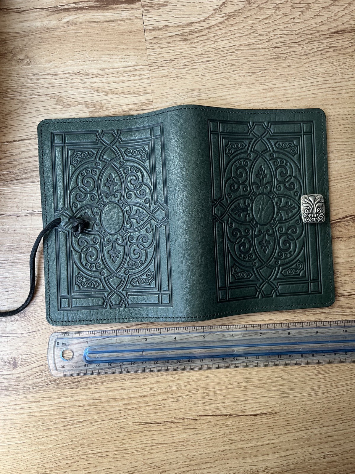 Oberon Design Florentine Small Journal In Green