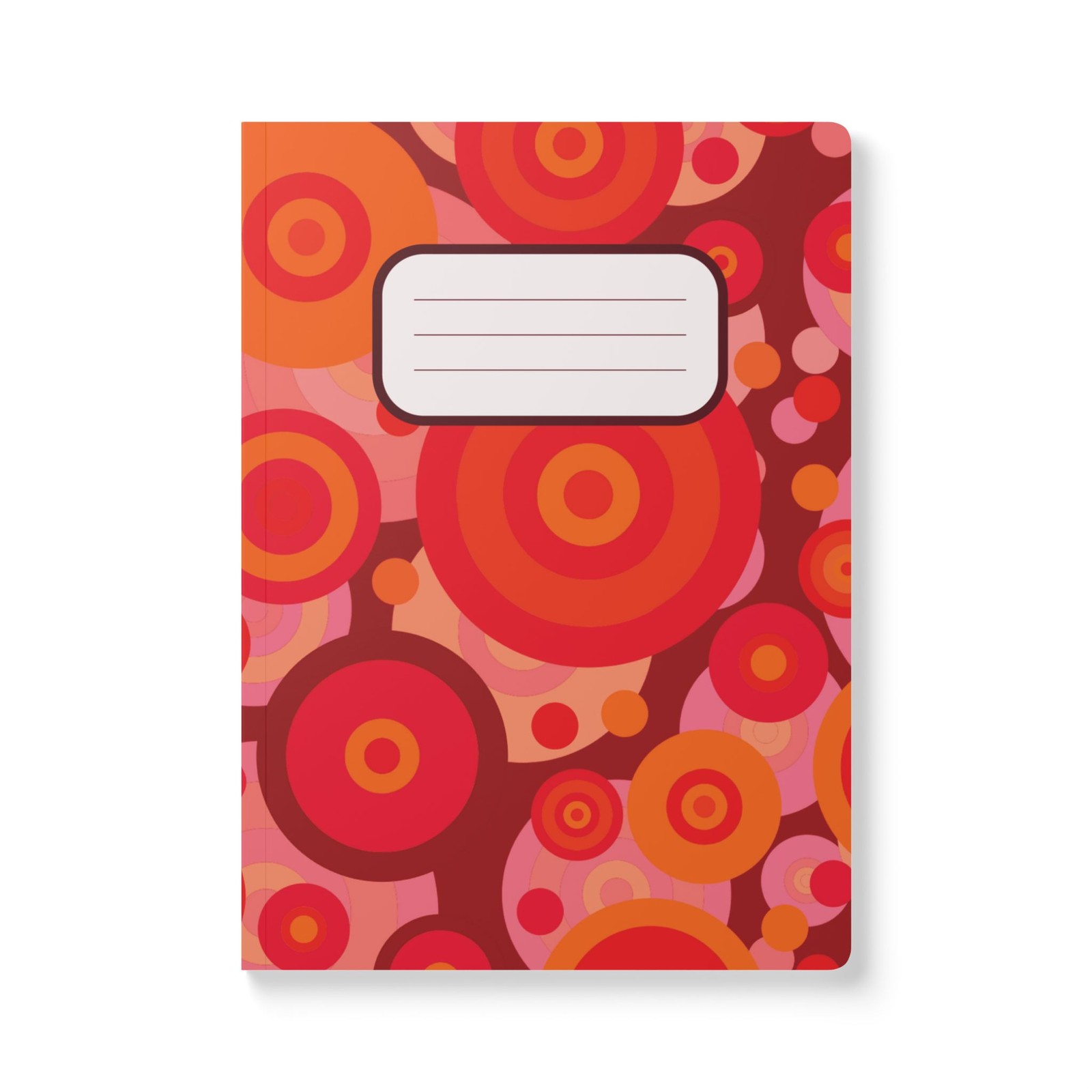 Retro Hippie Journal Notebook Vintage Pink Orange MCM Writers Students Artists