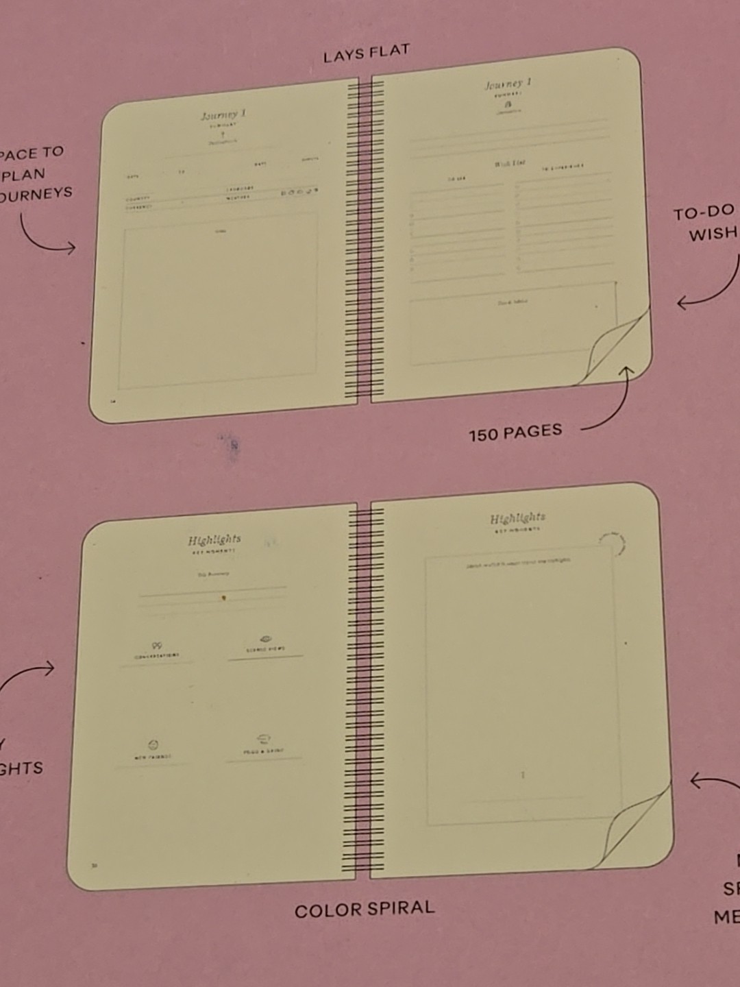 Papier My Adventures Travel Journal Vacation Log Travels New Spiral (197/216)