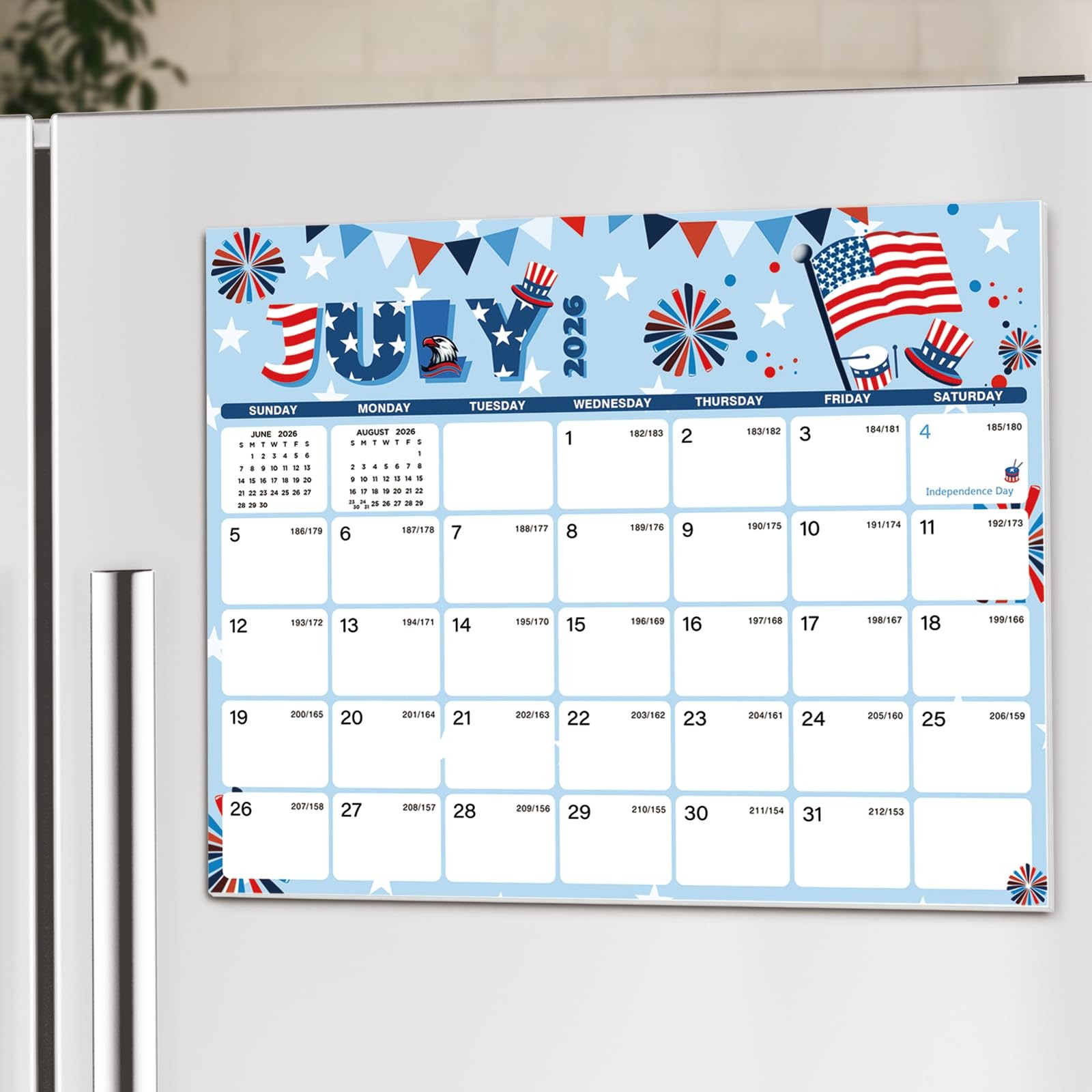 XISIDO 2026-2027 Magnetic Calendar for Fridge Seasonal