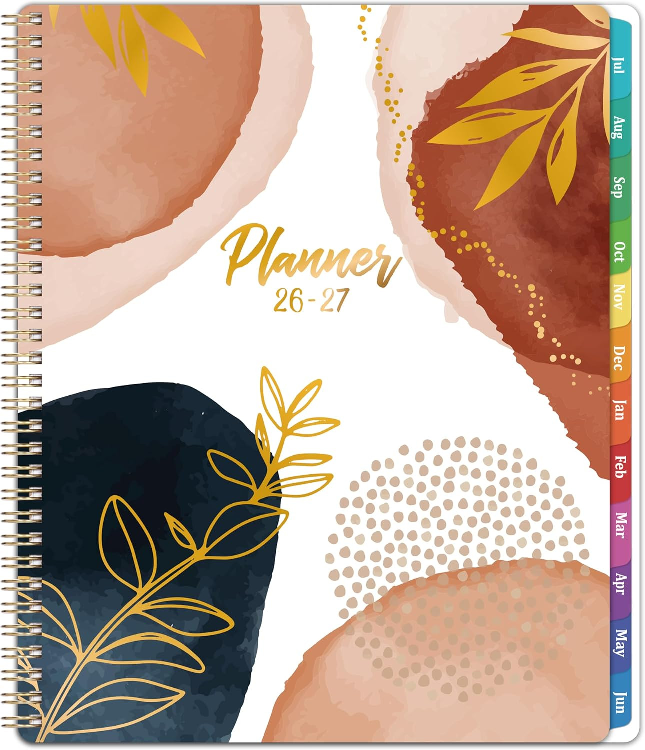 2026-2027 Weekly and Monthly Planner for Women Twin-Wire Binding, Colorful Tabs,