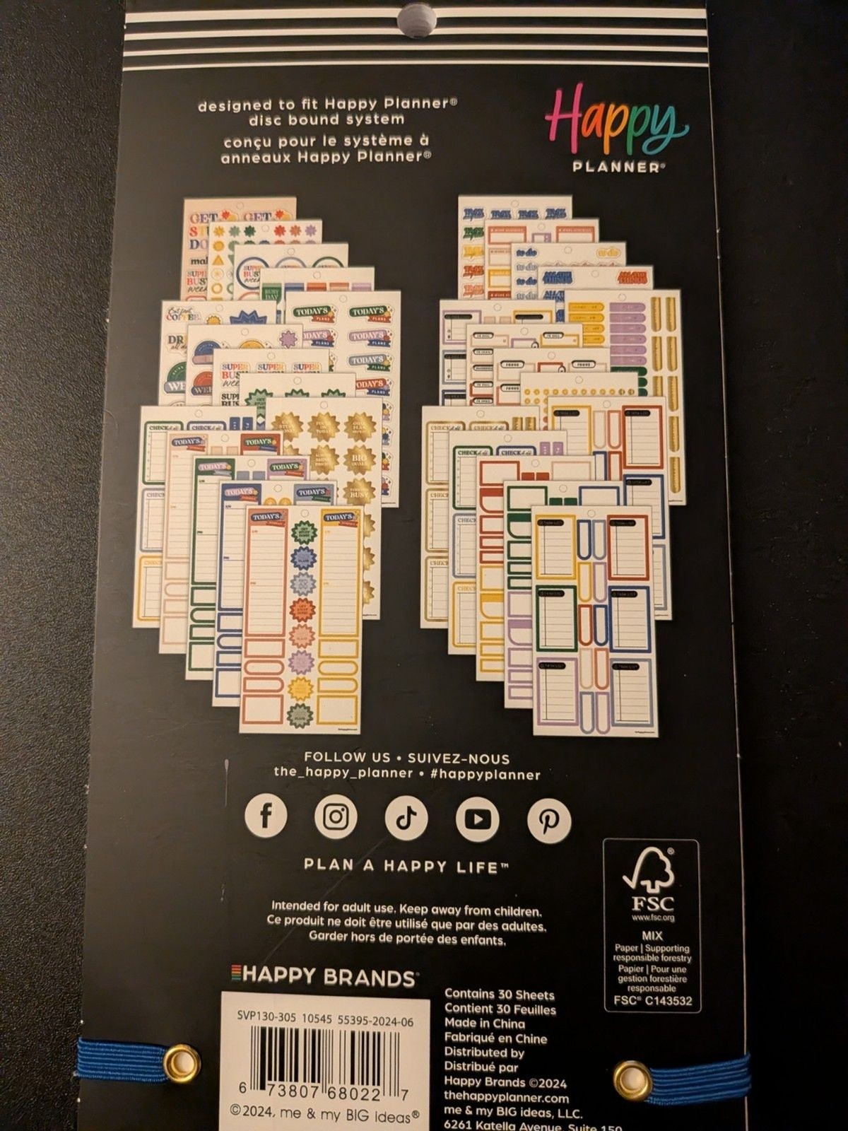The Happy Planner Everybody’s Business Classic Stickers/1075 Pcs/New
