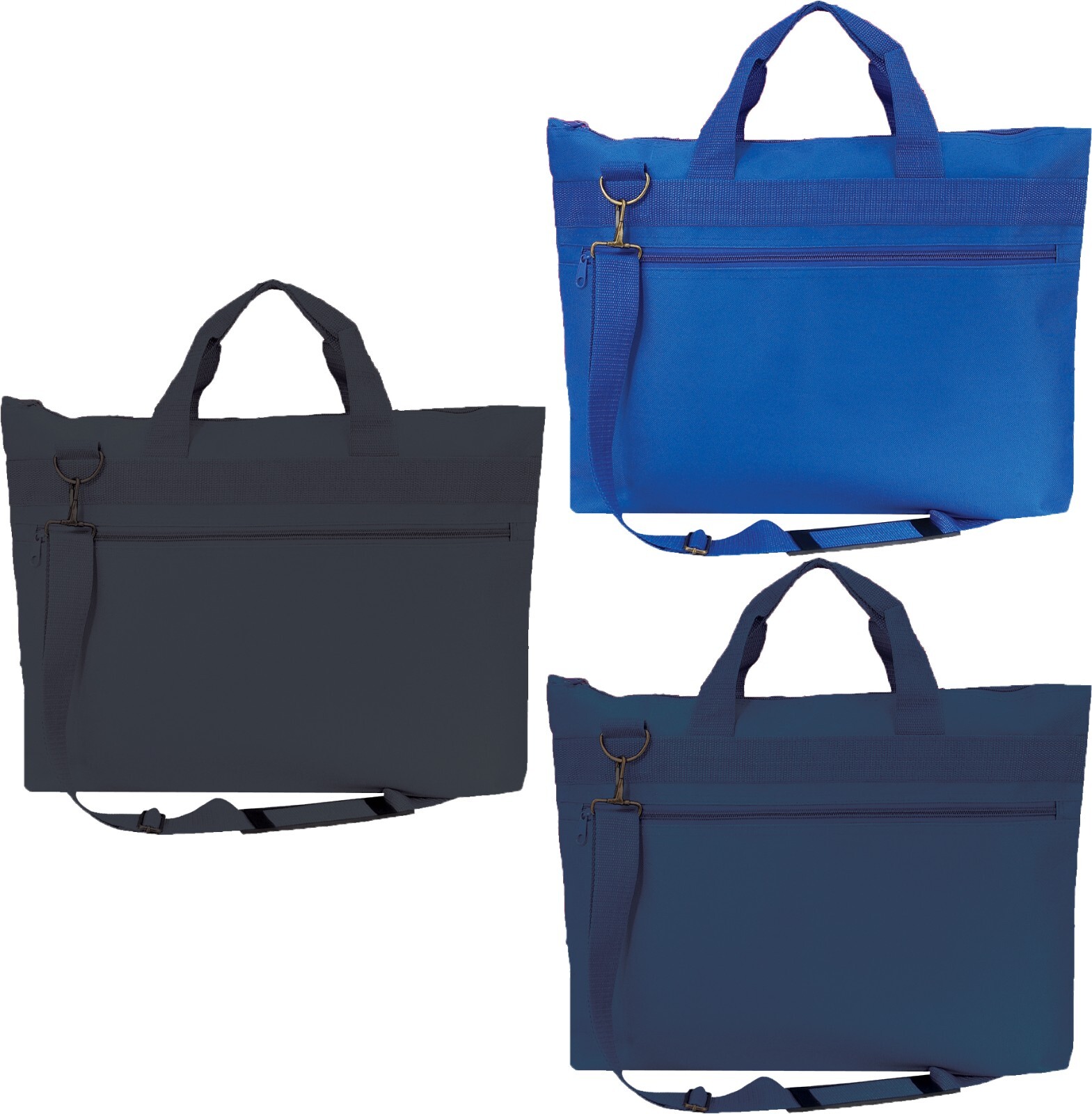 Business Document Bag w/ Zipper Closure & Shoulder Strap Fits Legal Paper A3