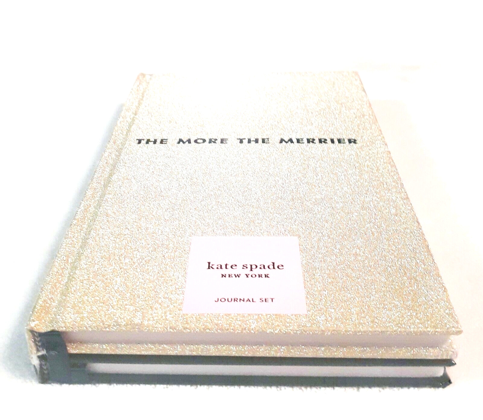 Kate Spade Tis The Season Journal Gift Set of Two Hunter Green Gold Glitter NWT