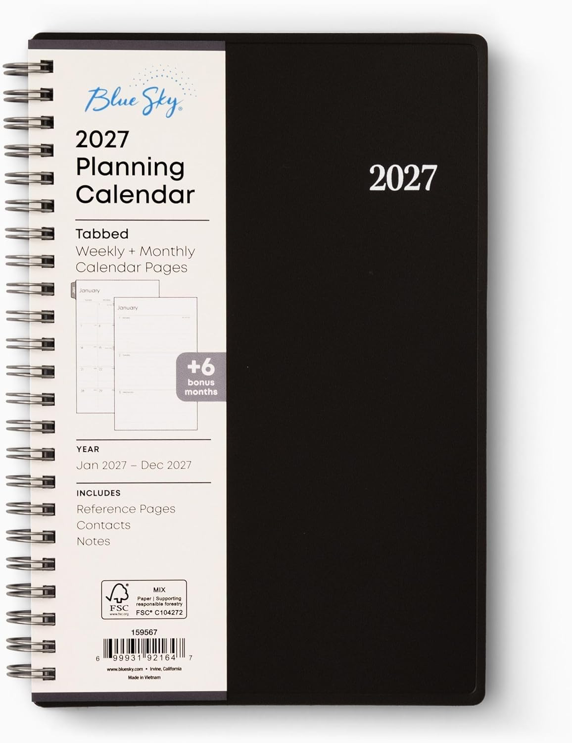 2027 Weekly and Monthly Planner Calendar, Includes January 2027 – December 2027,