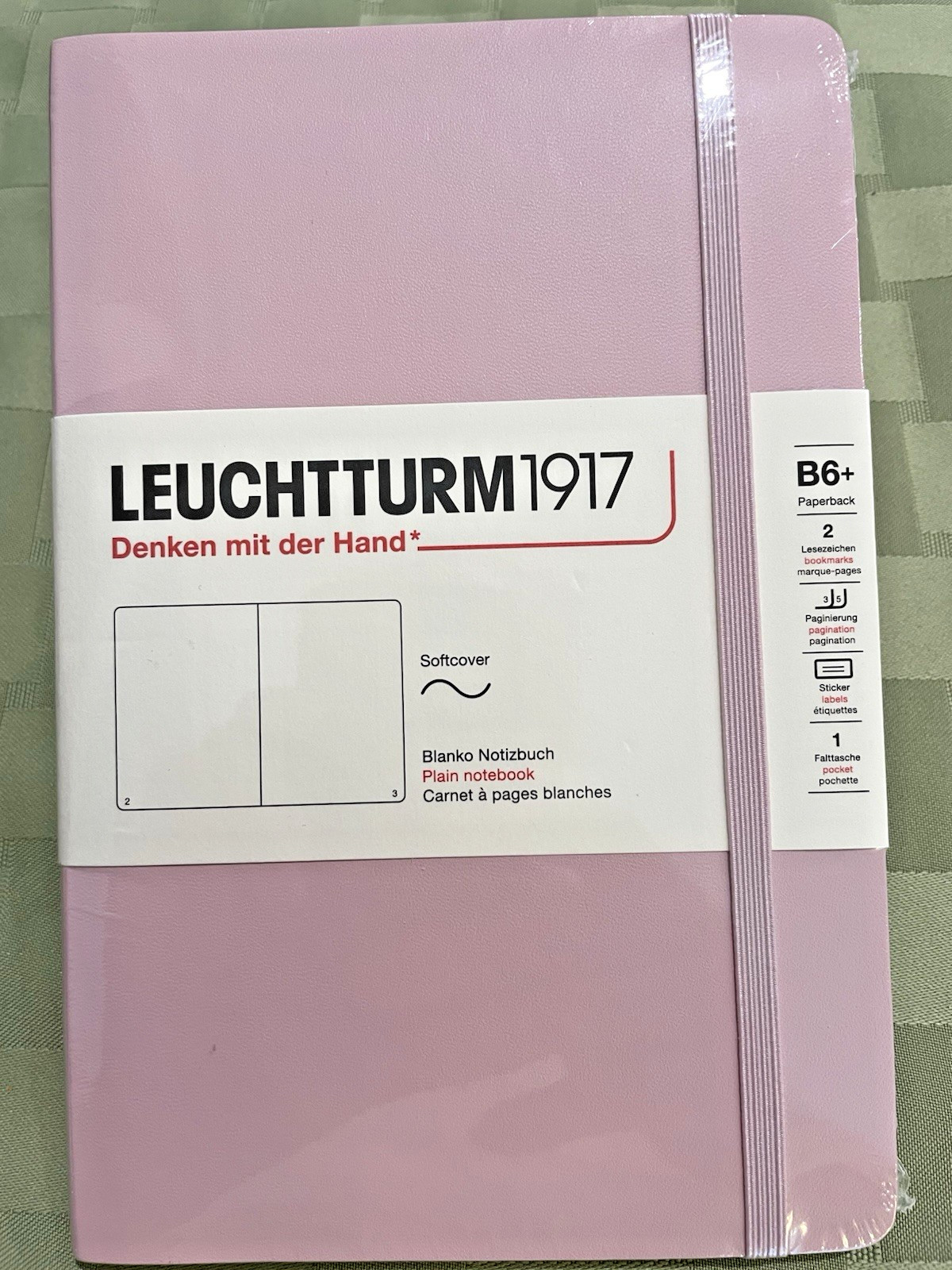 LEUCHTTURM1917 B6 Pink Softcover Plain Paper Notebook