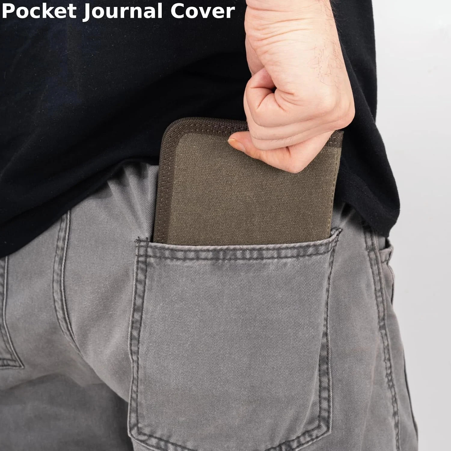 Pocket Journal Cover with Field Book, Waterproof Pocket Notebook Cover with Zipp