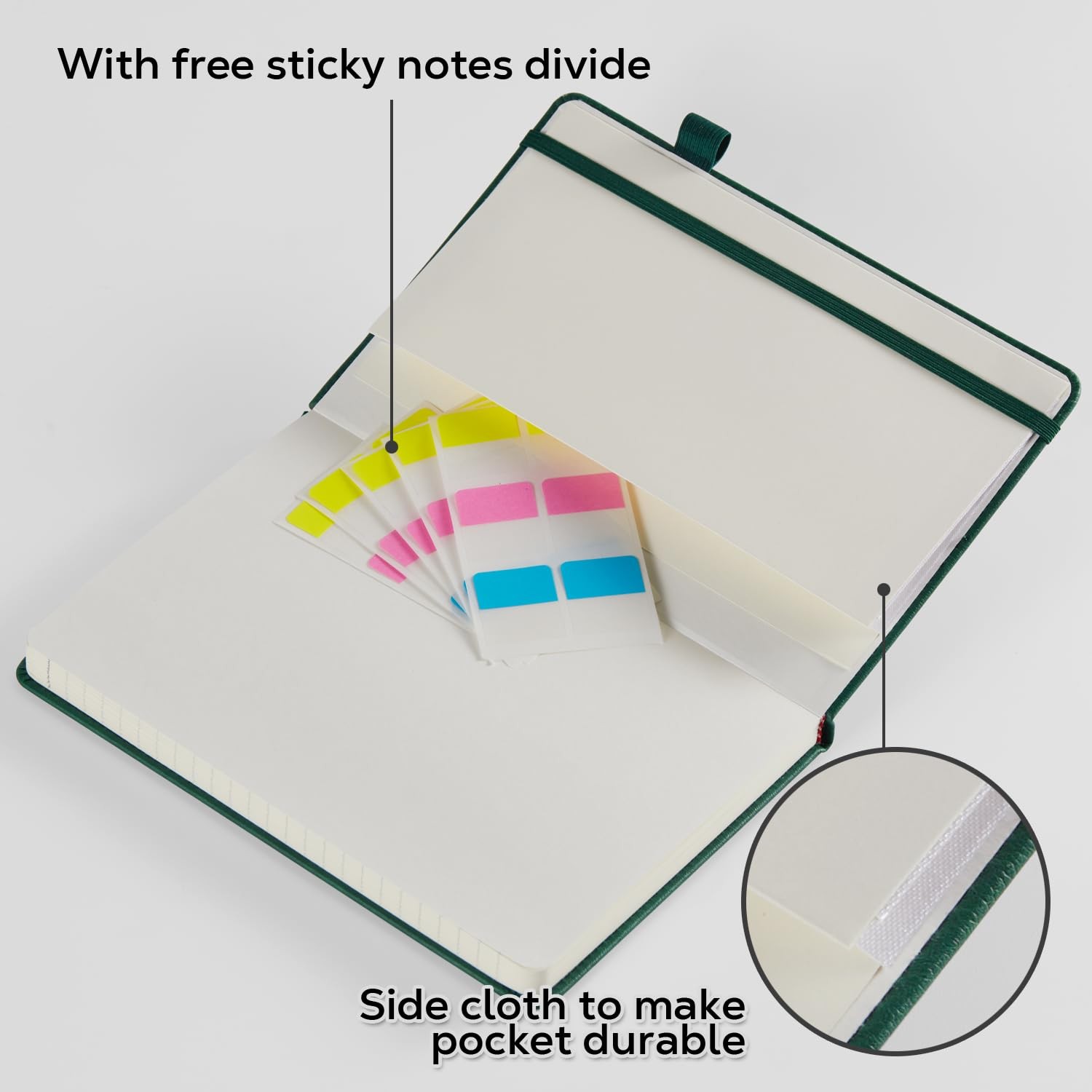 Lined Journal Notebook, A5 (5.7” x 8.4″), 2 Pack Journaling A5, Black_Brow
