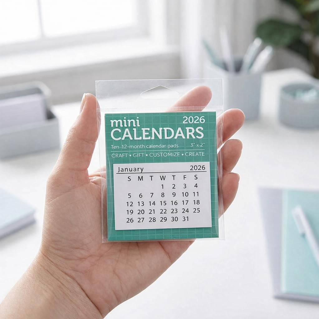 Paper Accents Mini Tear Off Calendar Pads 2026, 3 x 2 3″W x 2″H,