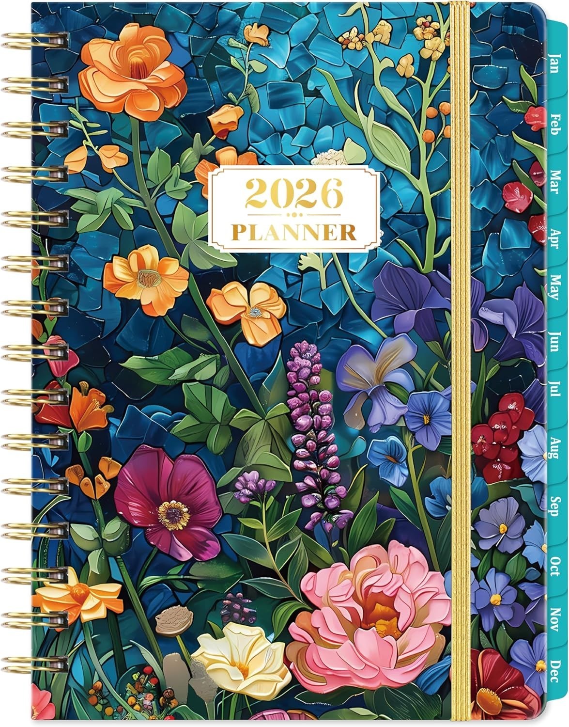 2026 Calendar Planner with Tabs – Hardcover & Twin-Wire, 6.5″ x 8.5″