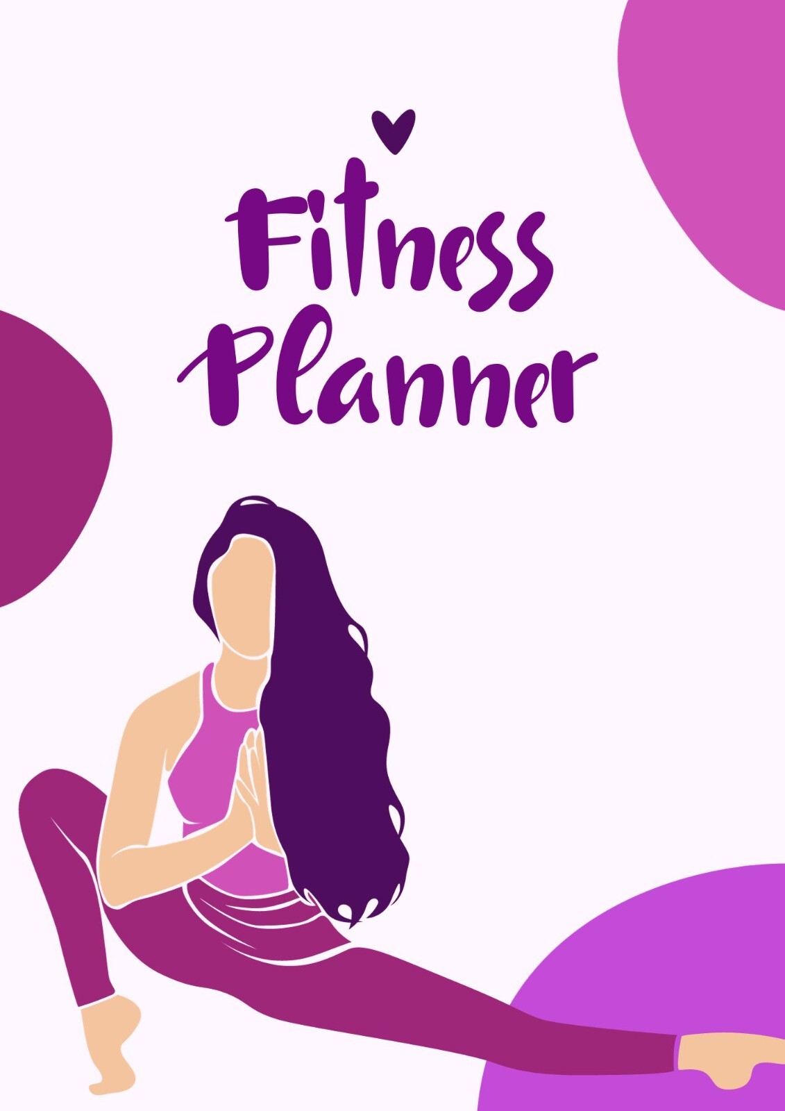Digital fitness planner. PDF, PNG, JPEG