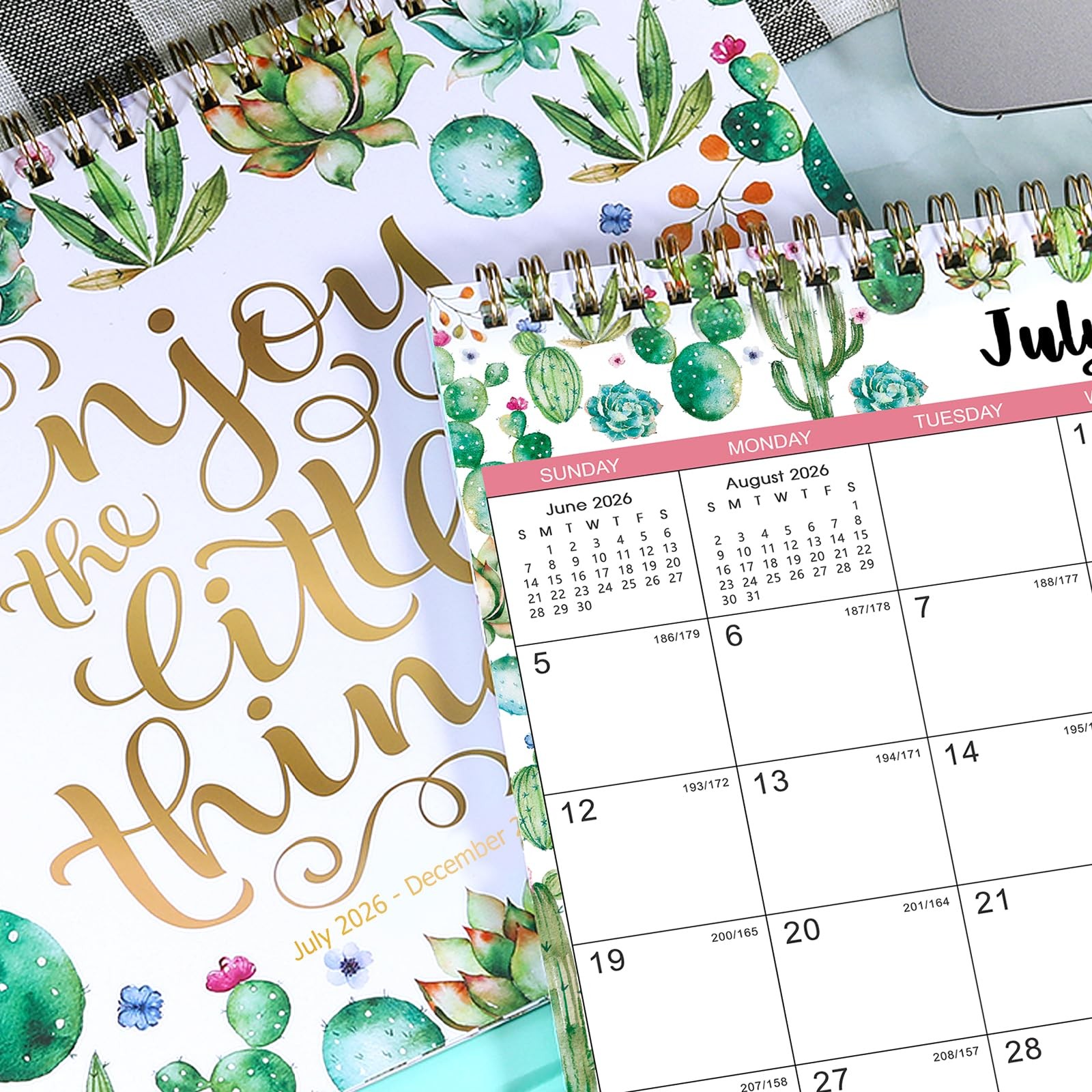 2026-2027 Desk Calendar – Standing Flip, 10″ x 8.3″