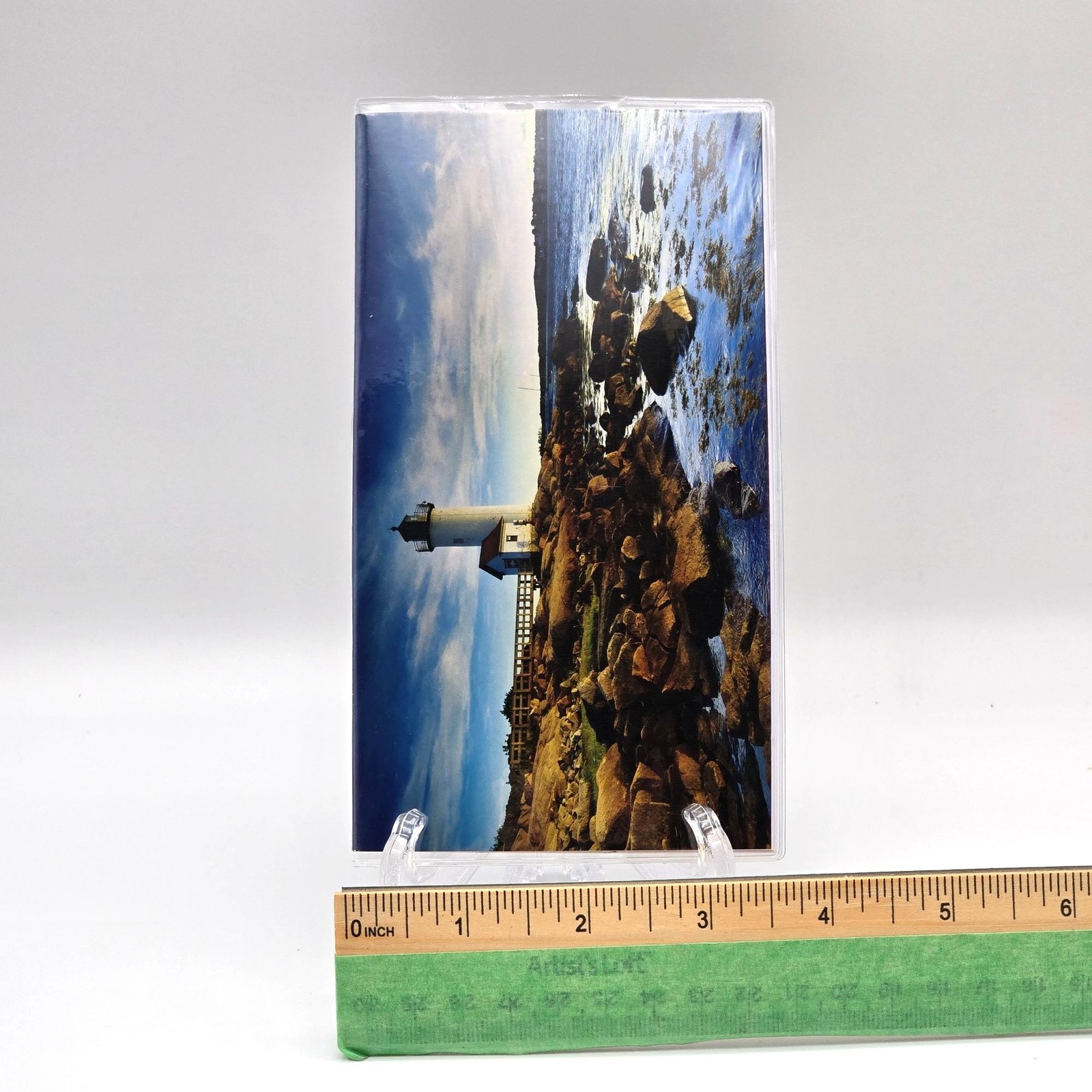 Two Year Daily Planner 2026-2027 Ocean Shore Lighthouse Vinyl Cover 6.5″ x 3.5″