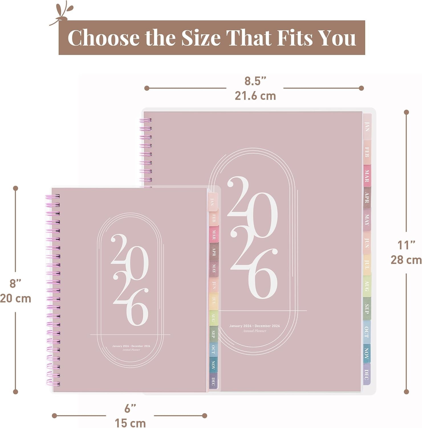 Elegant 2026 Planner for Students & Teachers: Monthly, Weekly, Daily Views